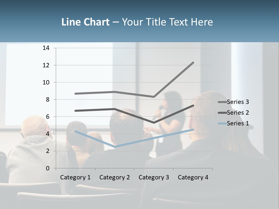 A Woman Giving A Presentation To A Group Of People PowerPoint Template