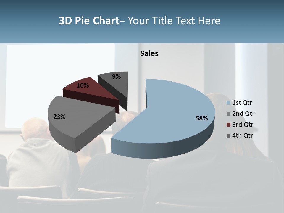A Woman Giving A Presentation To A Group Of People PowerPoint Template