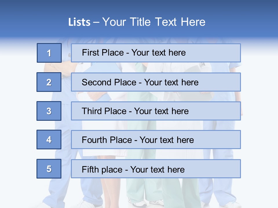 A Group Of Medical Professionals Standing Together PowerPoint Template