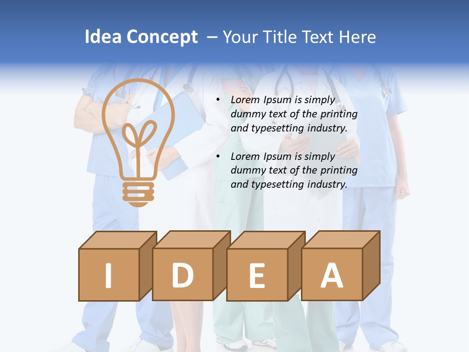 A Group Of Medical Professionals Standing Together PowerPoint Template