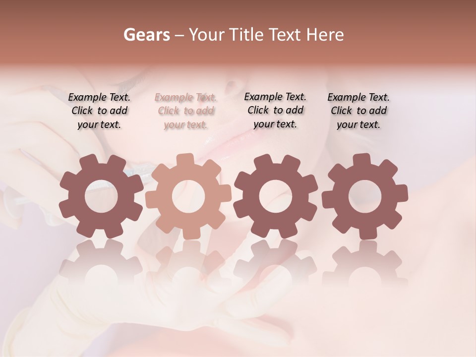 A Woman Getting Her Teeth Examined By A Doctor PowerPoint Template