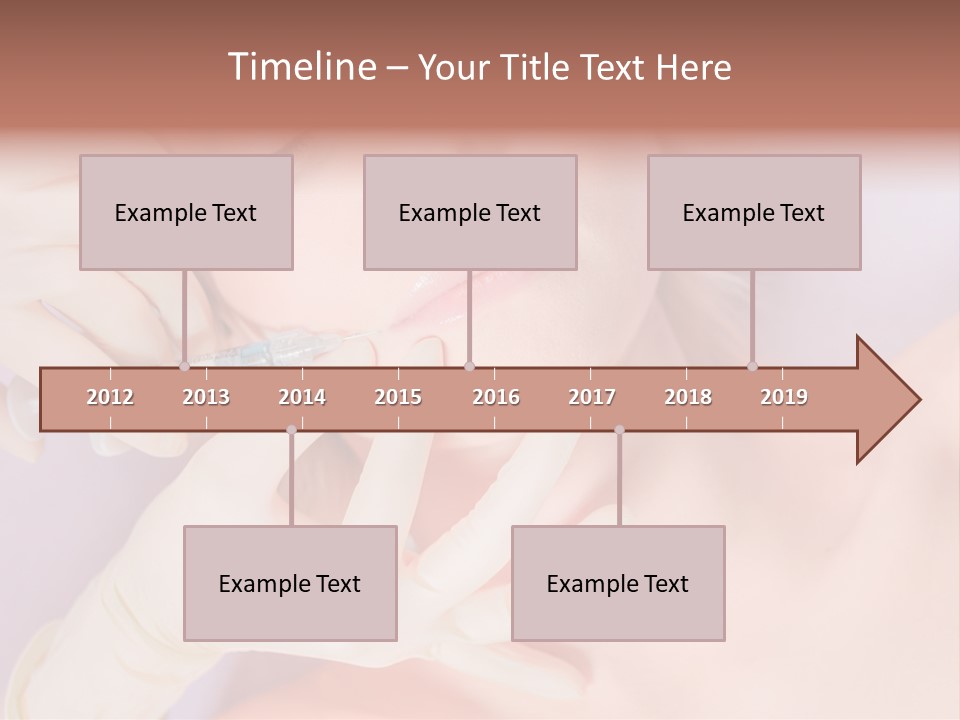 A Woman Getting Her Teeth Examined By A Doctor PowerPoint Template
