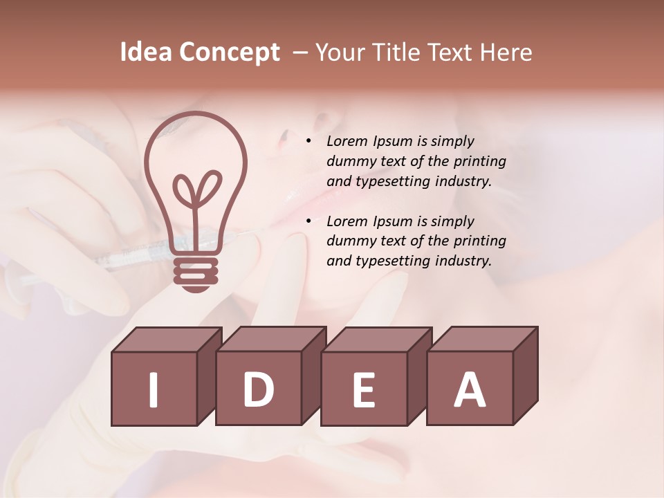 A Woman Getting Her Teeth Examined By A Doctor PowerPoint Template