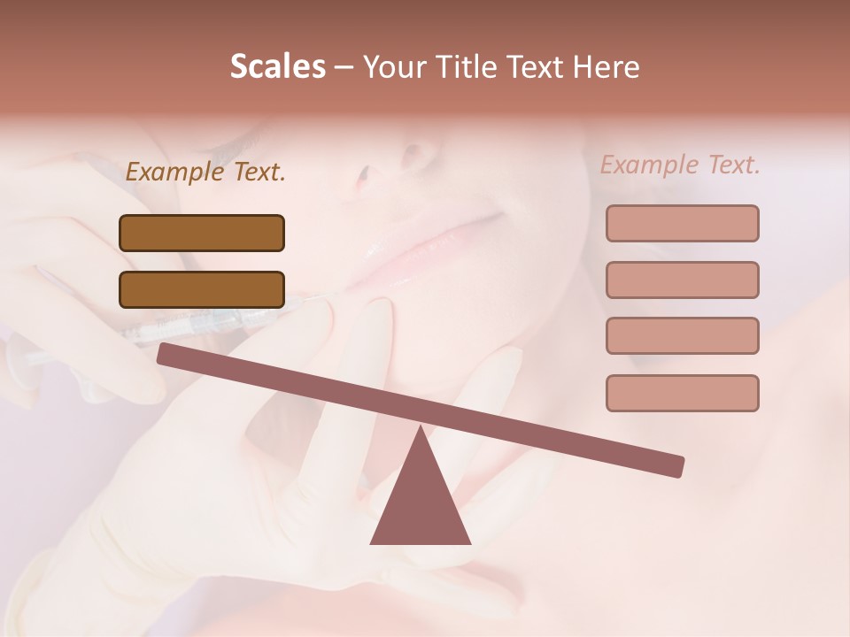 A Woman Getting Her Teeth Examined By A Doctor PowerPoint Template