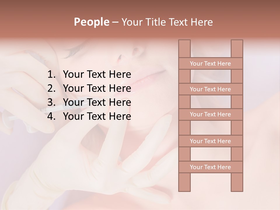 A Woman Getting Her Teeth Examined By A Doctor PowerPoint Template