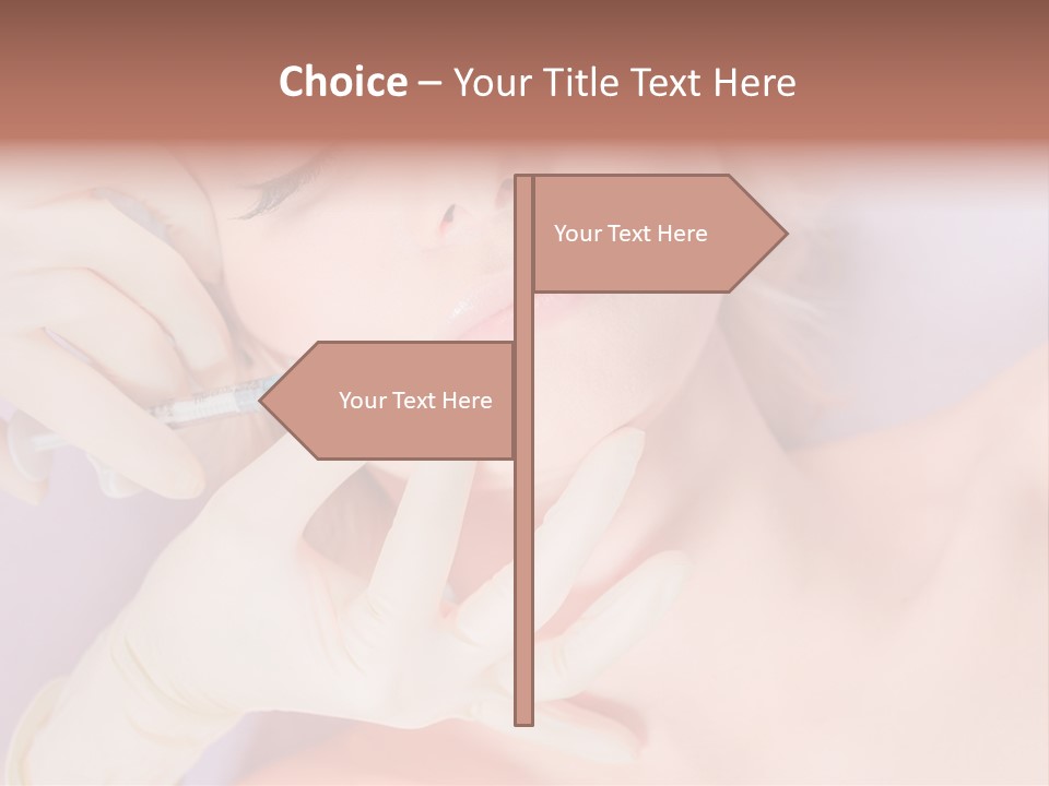 A Woman Getting Her Teeth Examined By A Doctor PowerPoint Template