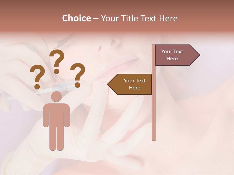 A Woman Getting Her Teeth Examined By A Doctor PowerPoint Template