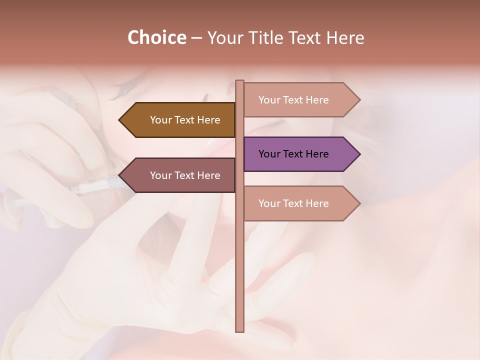 A Woman Getting Her Teeth Examined By A Doctor PowerPoint Template