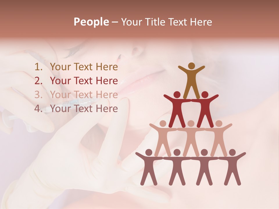 A Woman Getting Her Teeth Examined By A Doctor PowerPoint Template