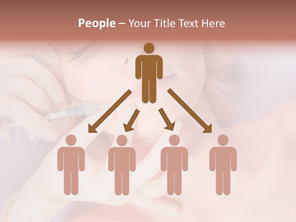 A Woman Getting Her Teeth Examined By A Doctor PowerPoint Template