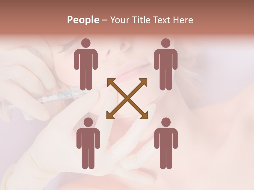 A Woman Getting Her Teeth Examined By A Doctor PowerPoint Template