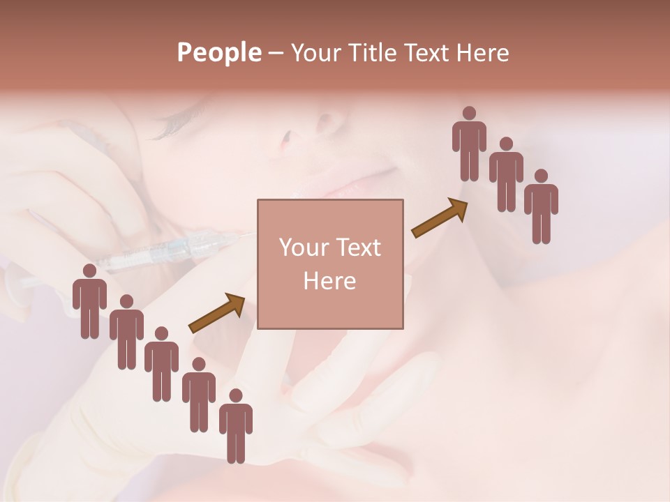 A Woman Getting Her Teeth Examined By A Doctor PowerPoint Template