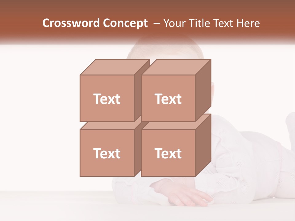 A Baby Is Laying Down On The Floor PowerPoint Template