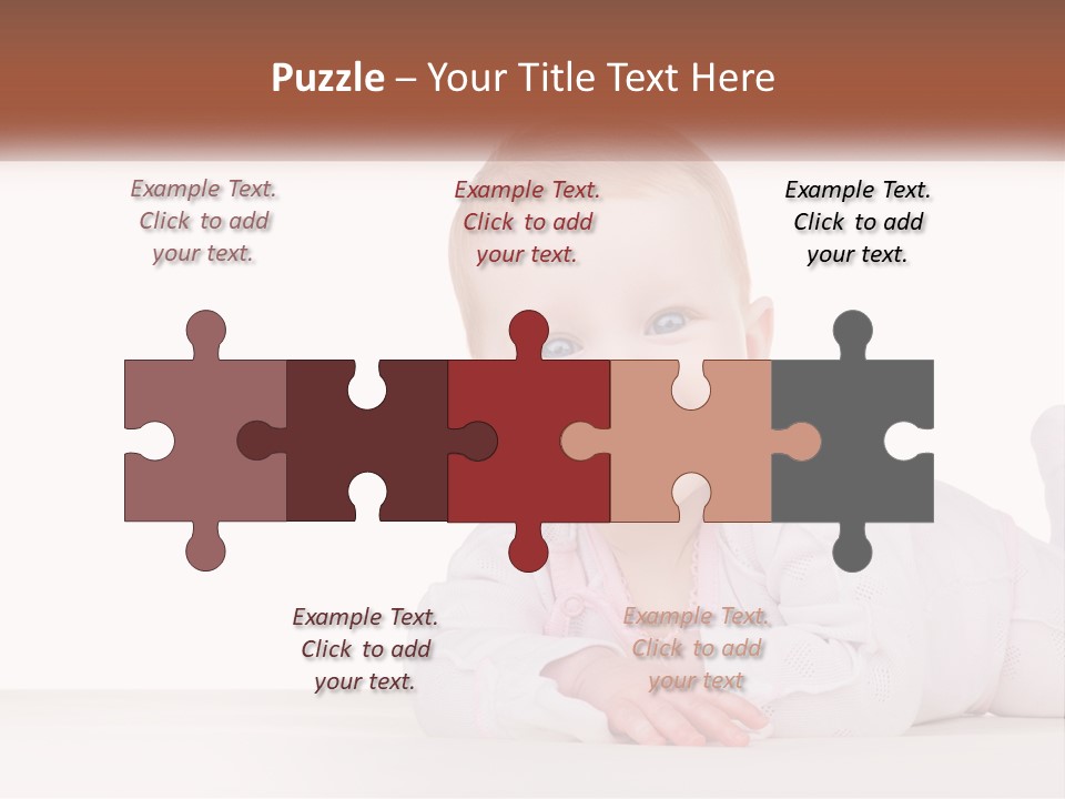 A Baby Is Laying Down On The Floor PowerPoint Template