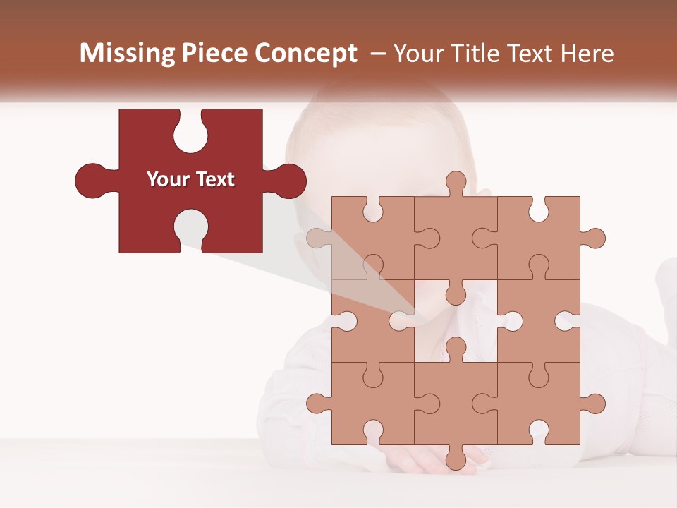 A Baby Is Laying Down On The Floor PowerPoint Template