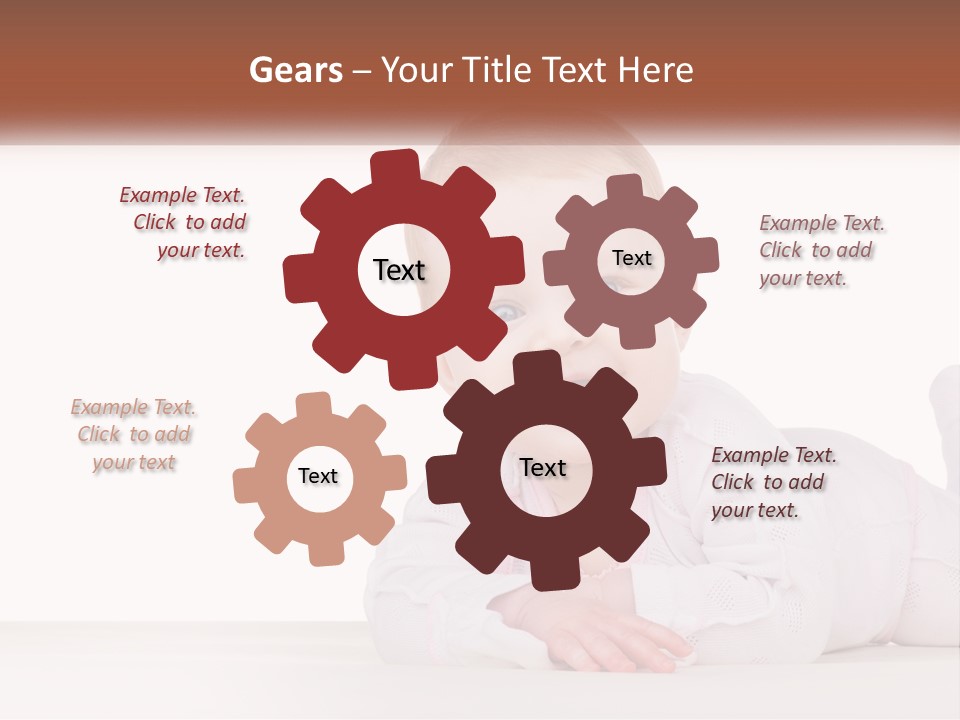 A Baby Is Laying Down On The Floor PowerPoint Template