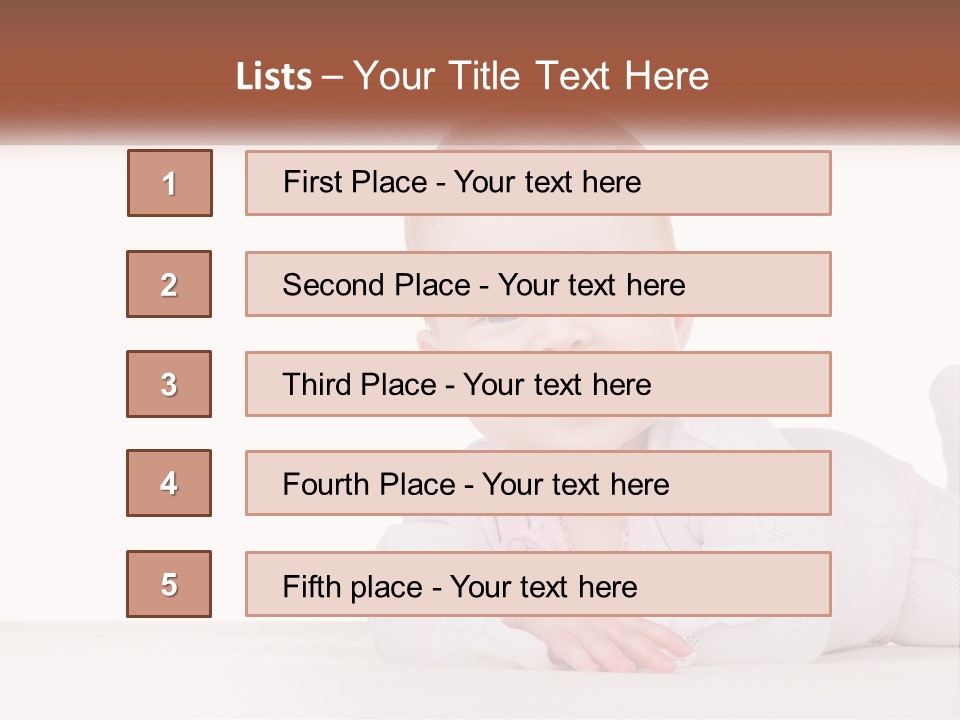 A Baby Is Laying Down On The Floor PowerPoint Template