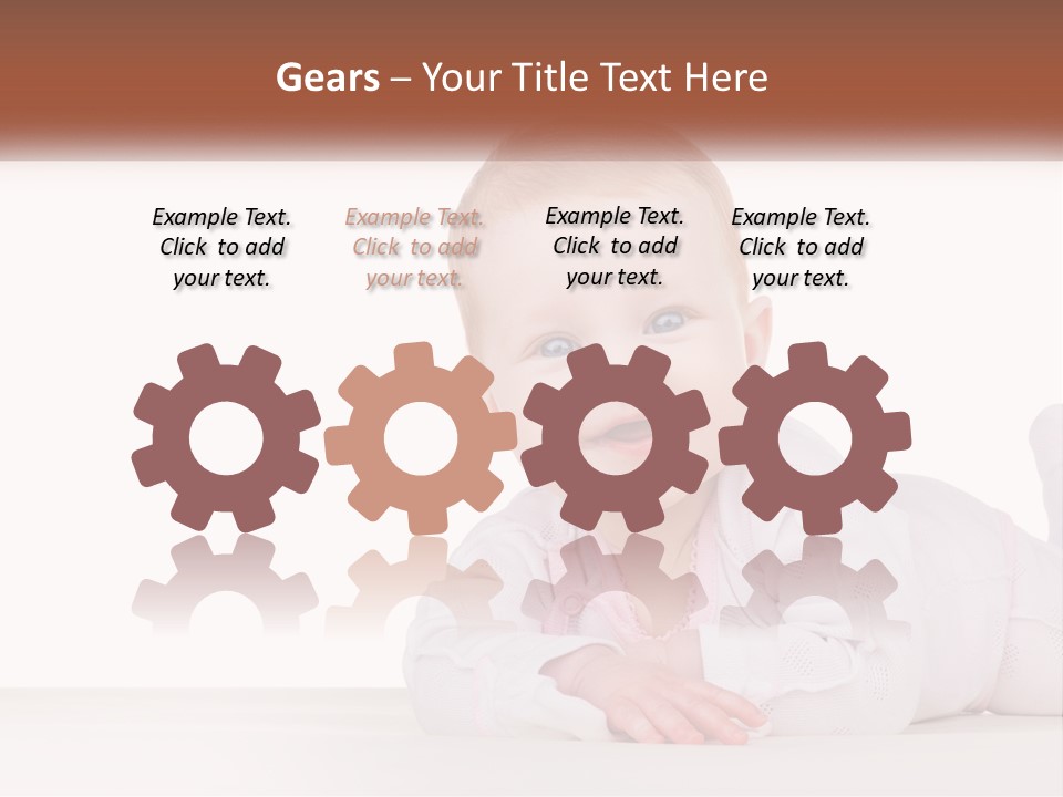 A Baby Is Laying Down On The Floor PowerPoint Template