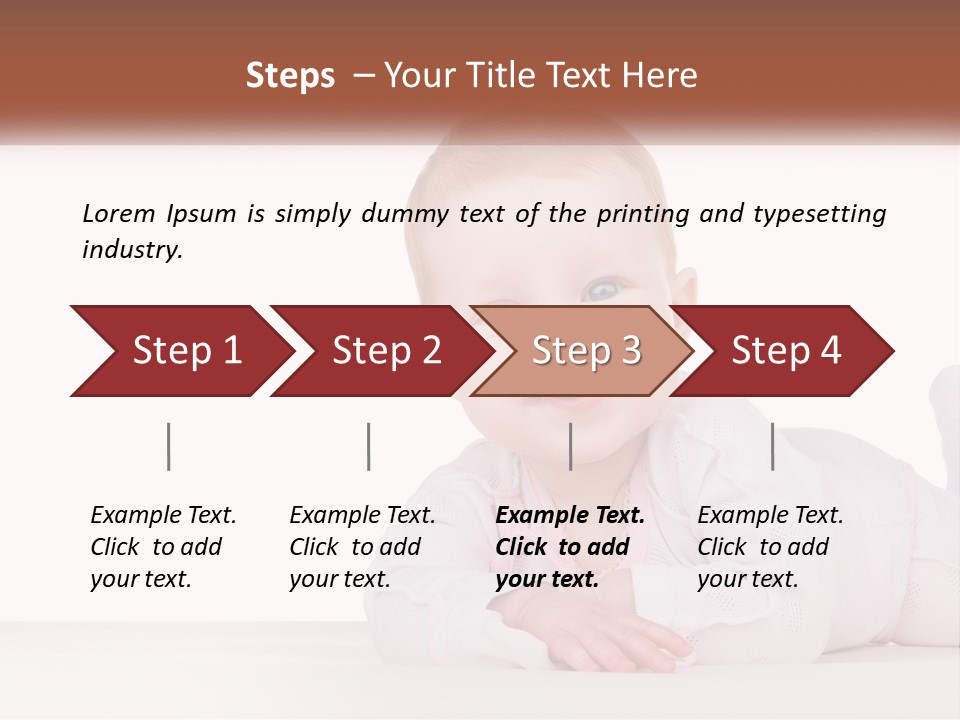 A Baby Is Laying Down On The Floor PowerPoint Template