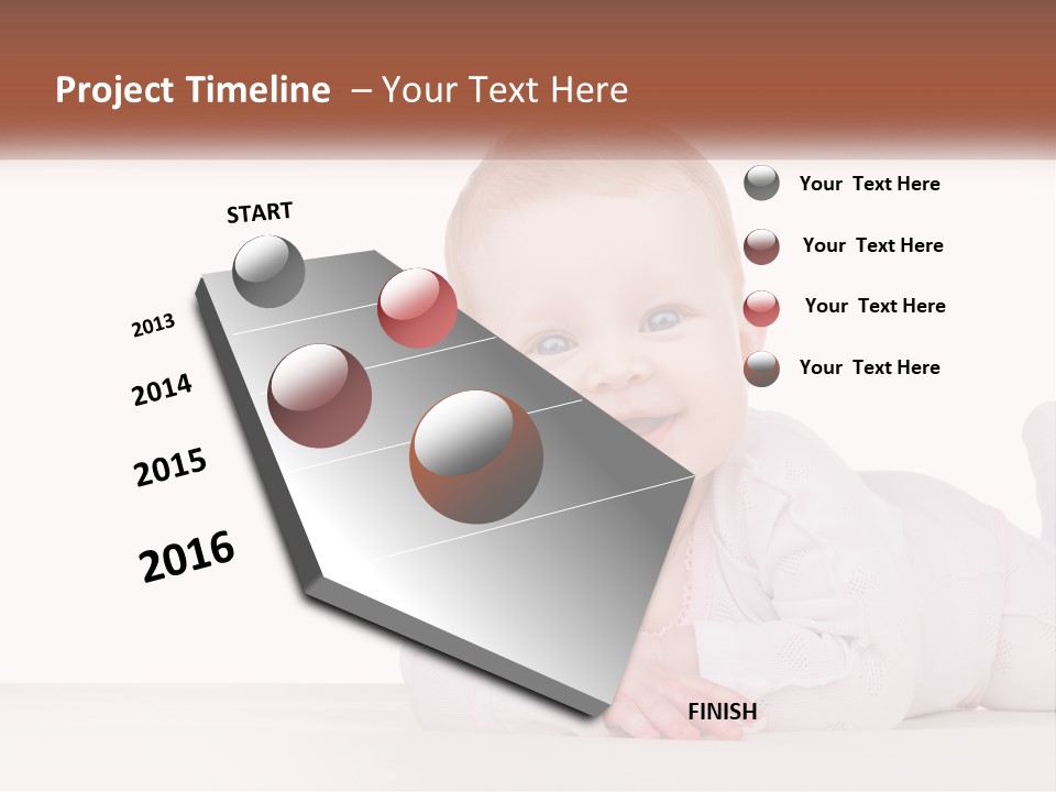 A Baby Is Laying Down On The Floor PowerPoint Template