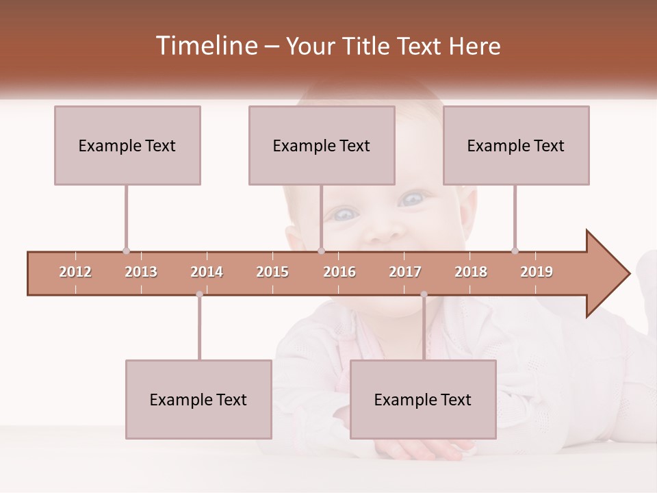 A Baby Is Laying Down On The Floor PowerPoint Template