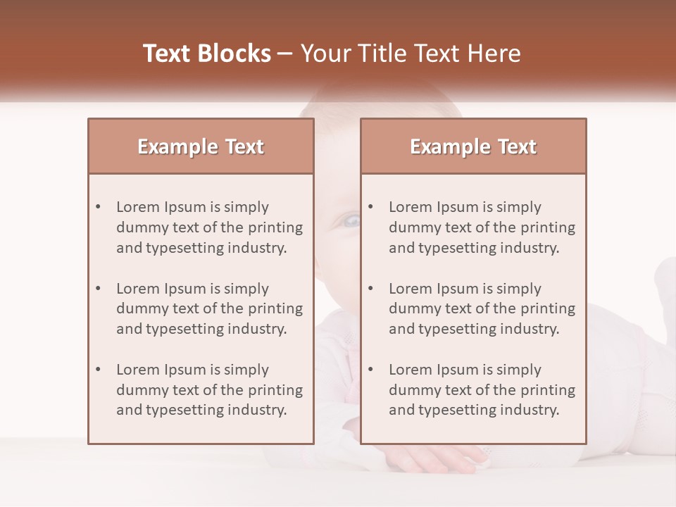 A Baby Is Laying Down On The Floor PowerPoint Template
