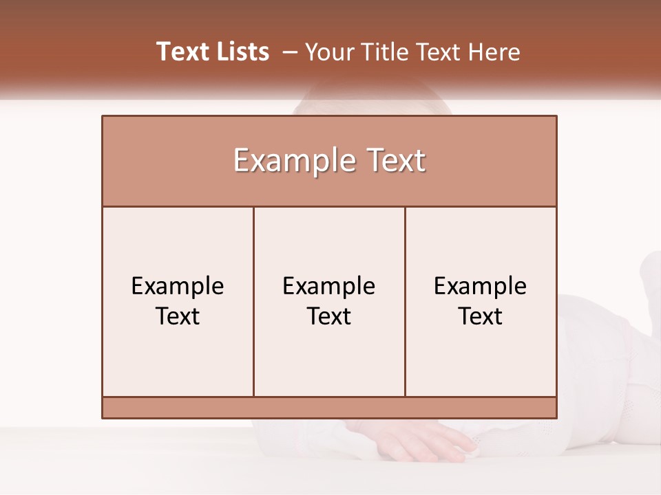 A Baby Is Laying Down On The Floor PowerPoint Template
