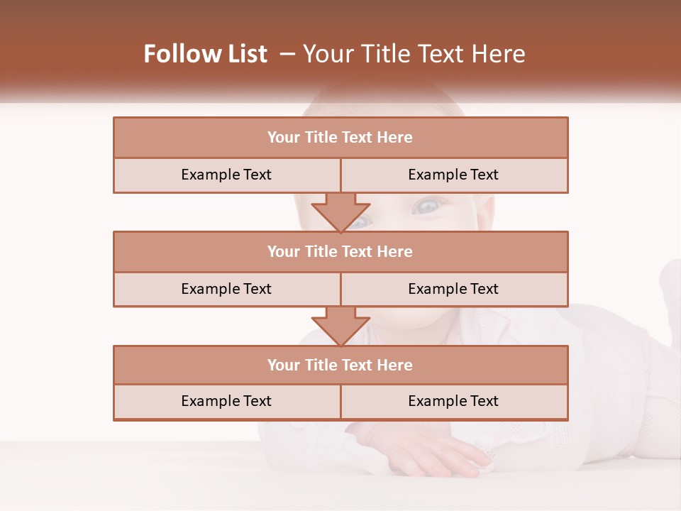 A Baby Is Laying Down On The Floor PowerPoint Template