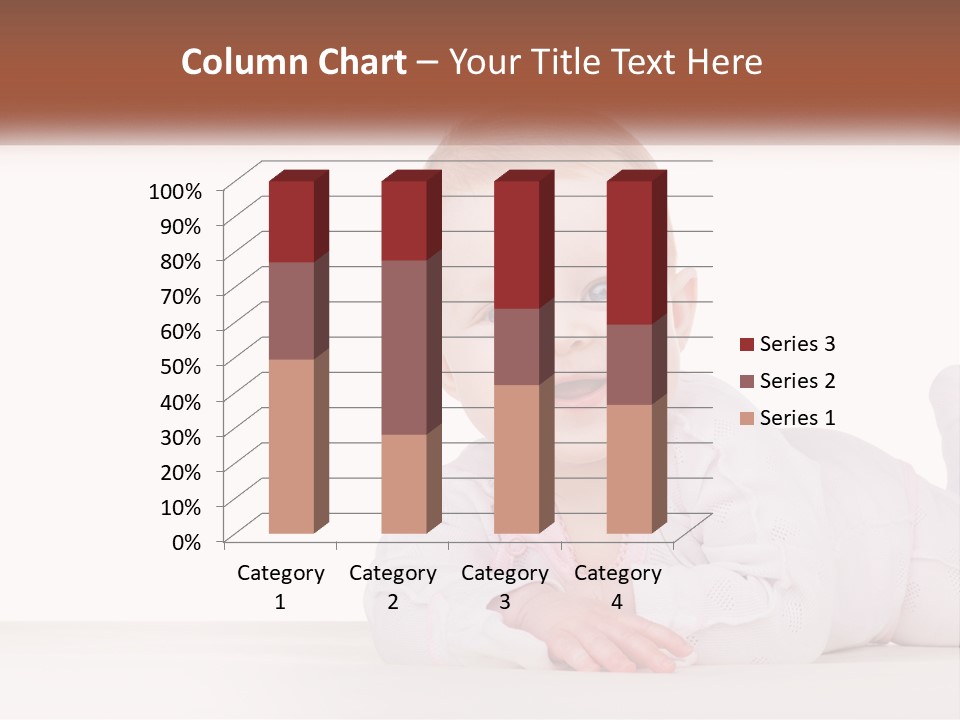 A Baby Is Laying Down On The Floor PowerPoint Template