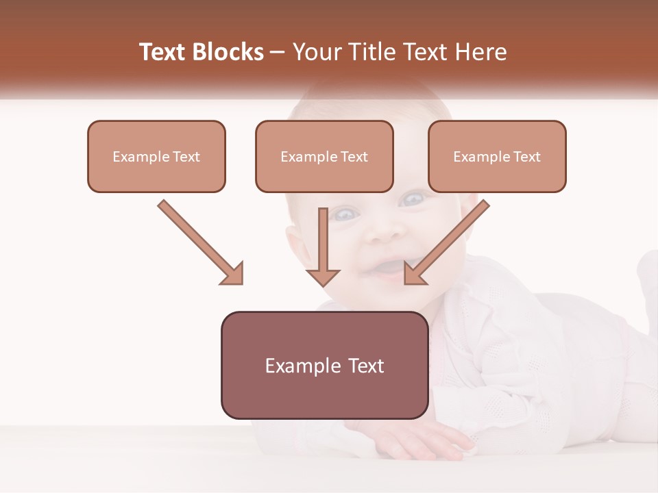 A Baby Is Laying Down On The Floor PowerPoint Template