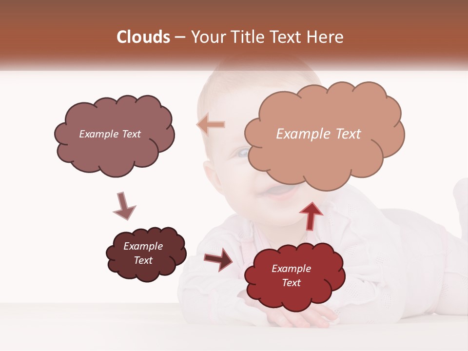 A Baby Is Laying Down On The Floor PowerPoint Template