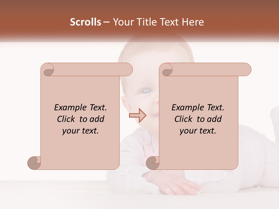 A Baby Is Laying Down On The Floor PowerPoint Template