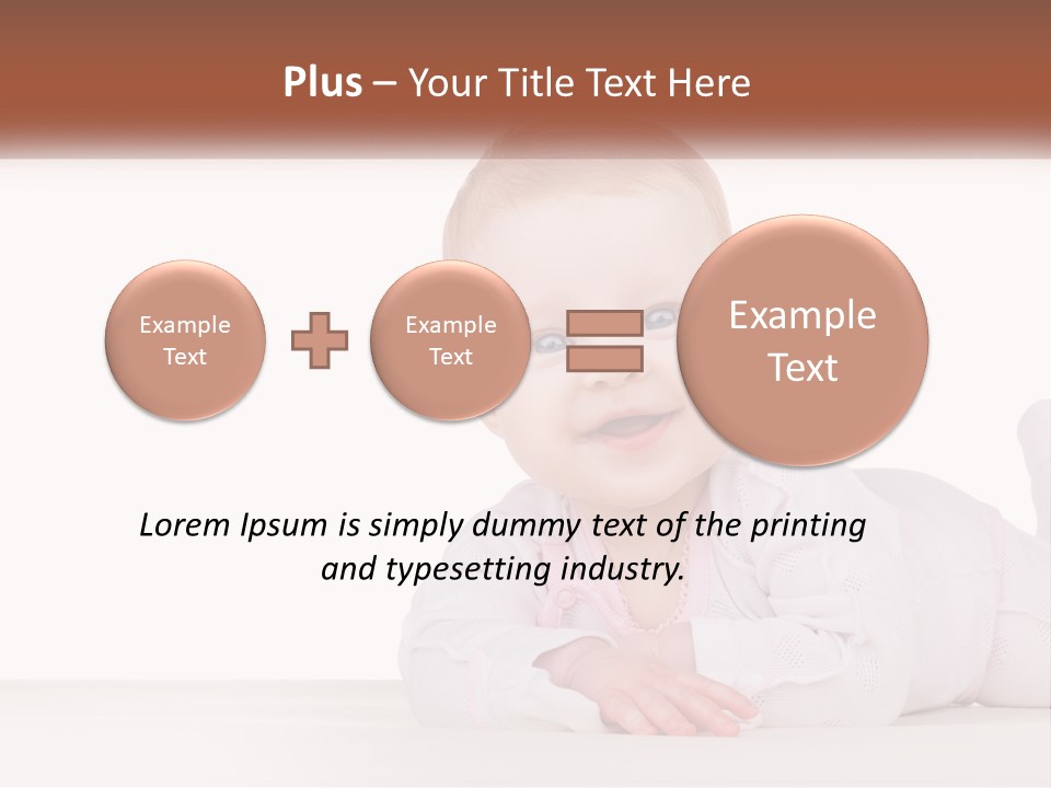 A Baby Is Laying Down On The Floor PowerPoint Template