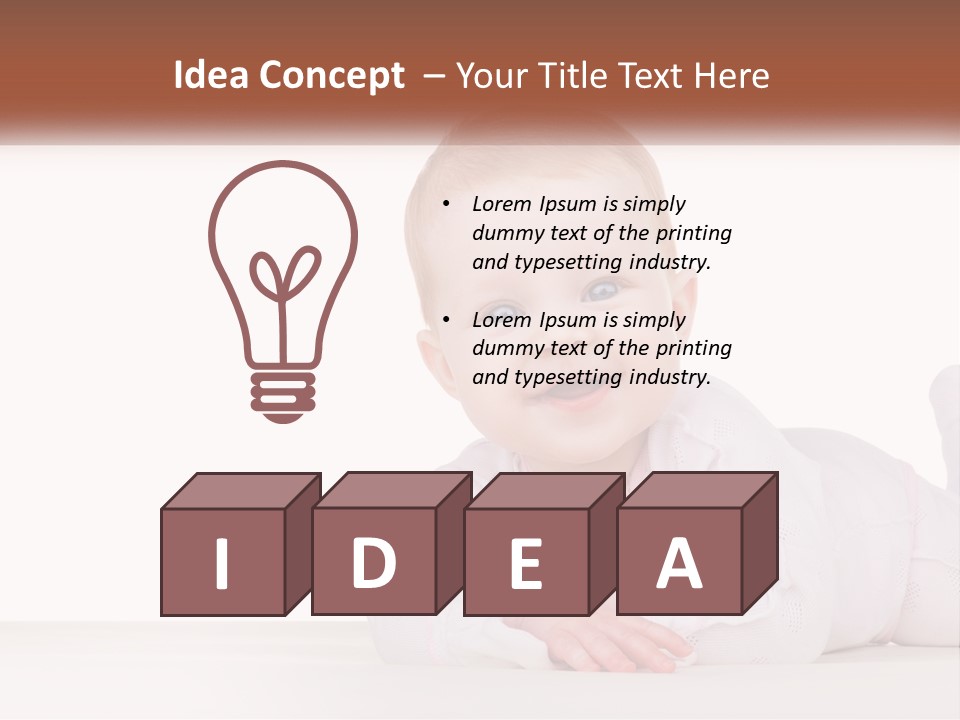 A Baby Is Laying Down On The Floor PowerPoint Template