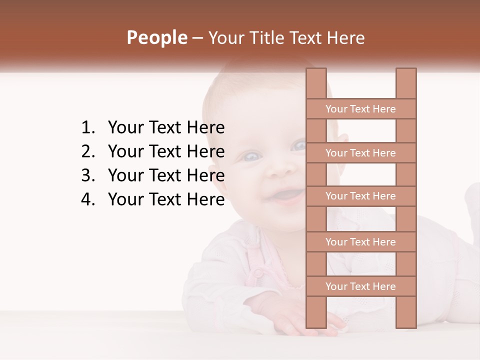 A Baby Is Laying Down On The Floor PowerPoint Template