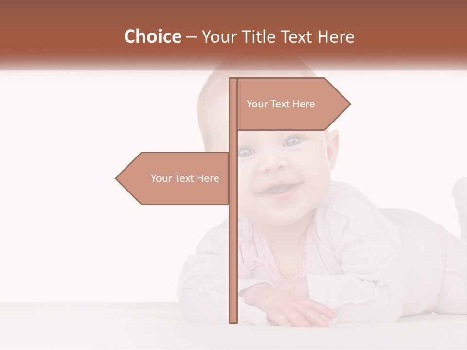 A Baby Is Laying Down On The Floor PowerPoint Template