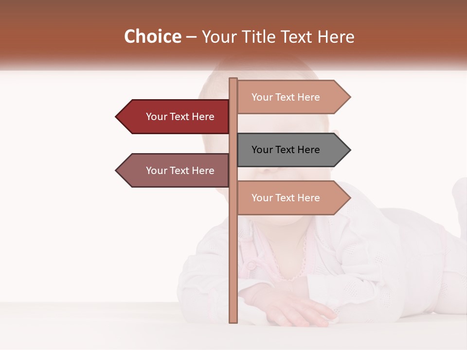 A Baby Is Laying Down On The Floor PowerPoint Template