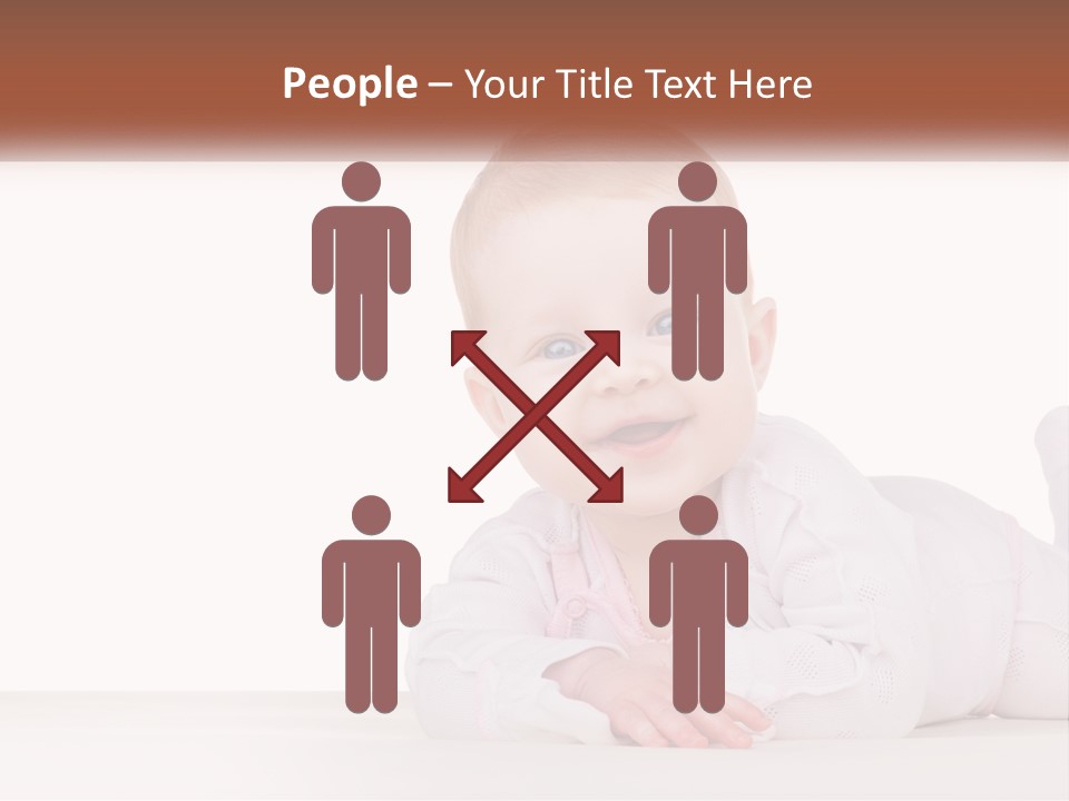 A Baby Is Laying Down On The Floor PowerPoint Template