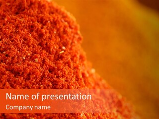 A Pile Of Red Powder With The Words Name Of Presentation PowerPoint Template