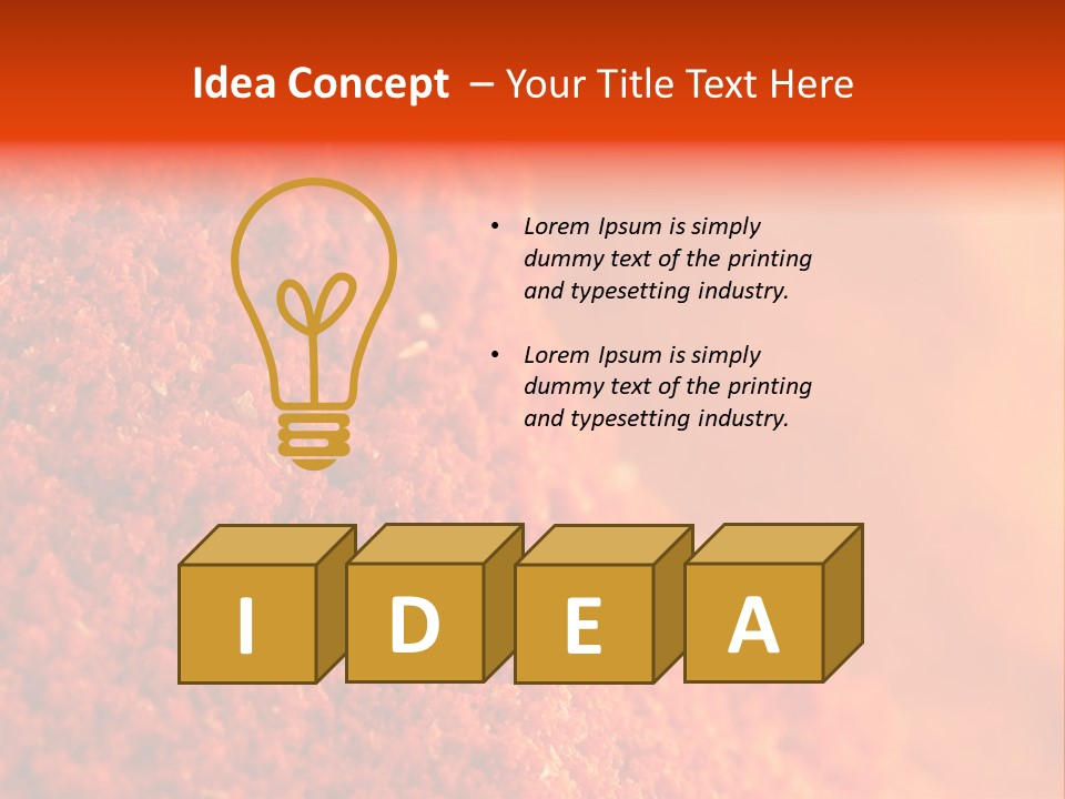 A Pile Of Red Powder With The Words Name Of Presentation PowerPoint Template