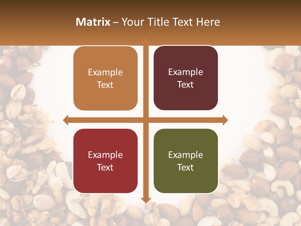 A Group Of Nuts On A White Background PowerPoint Template