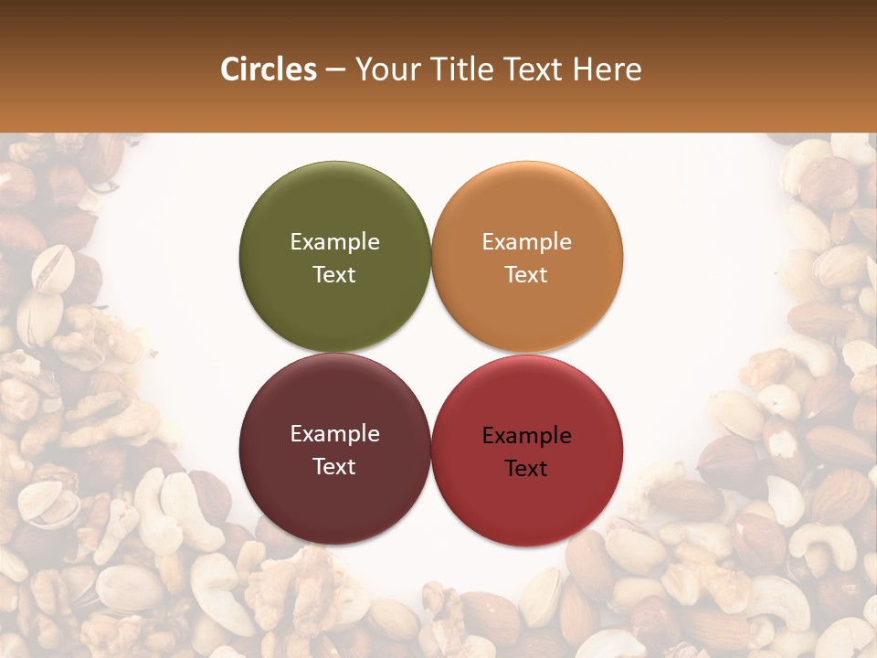 A Group Of Nuts On A White Background PowerPoint Template