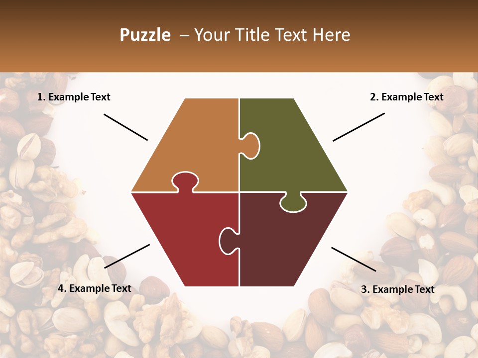 A Group Of Nuts On A White Background PowerPoint Template