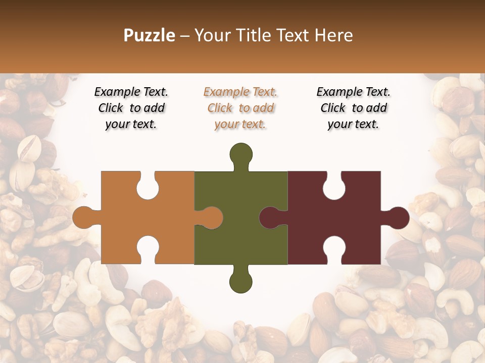 A Group Of Nuts On A White Background PowerPoint Template