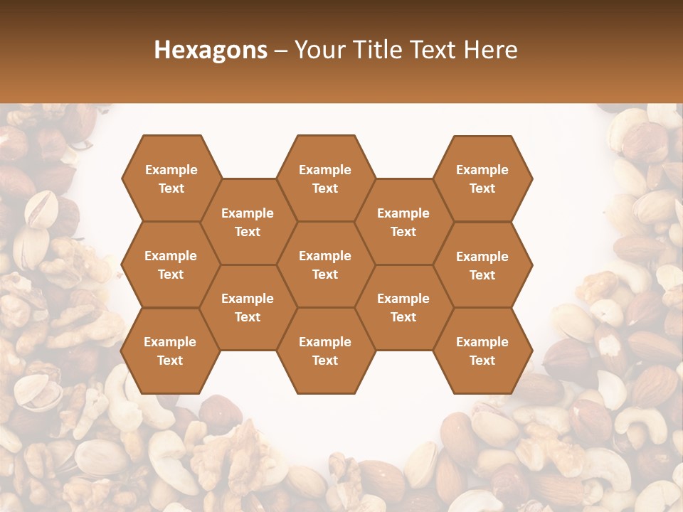 A Group Of Nuts On A White Background PowerPoint Template