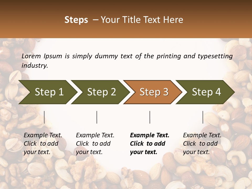 A Group Of Nuts On A White Background PowerPoint Template