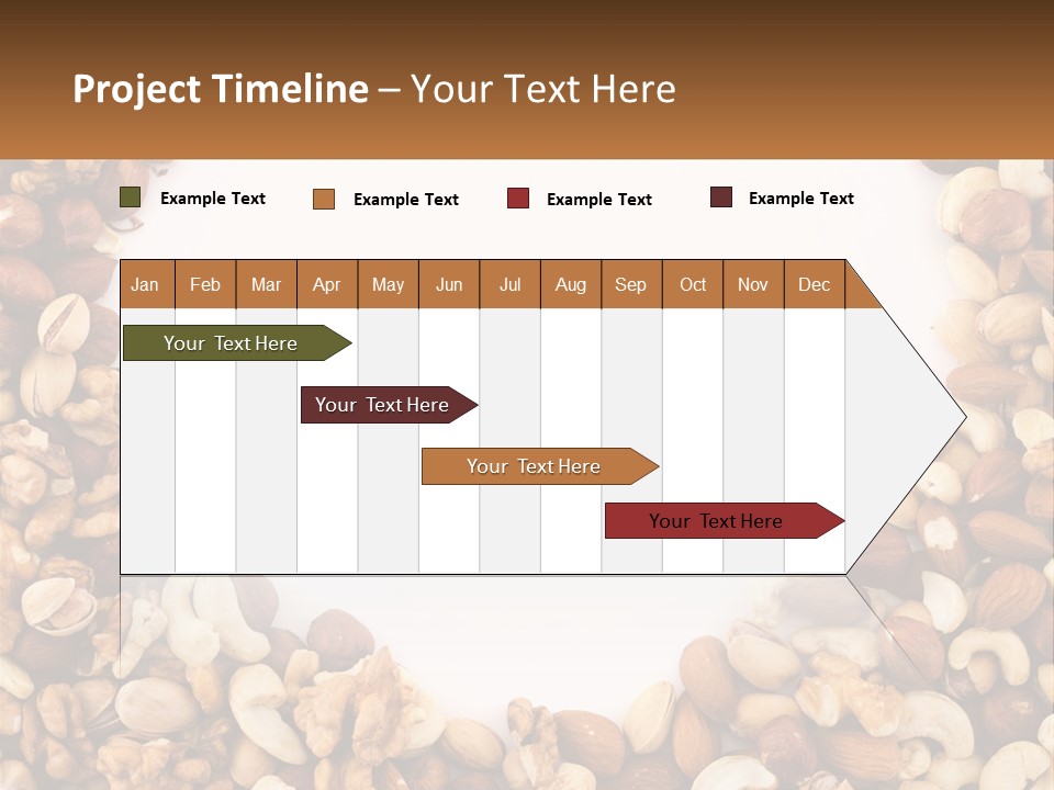 A Group Of Nuts On A White Background PowerPoint Template