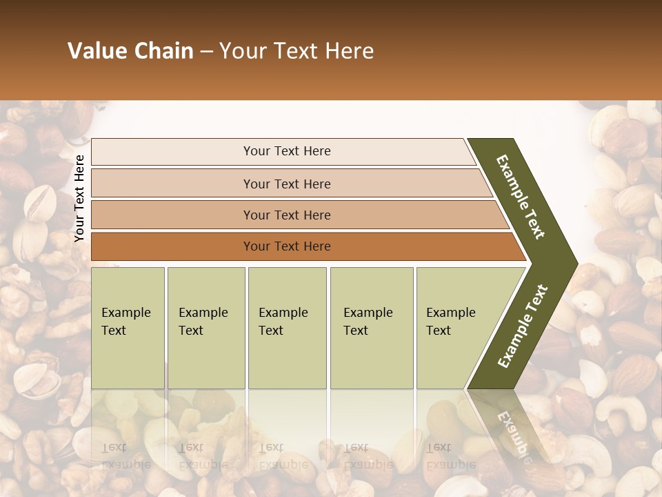 A Group Of Nuts On A White Background PowerPoint Template