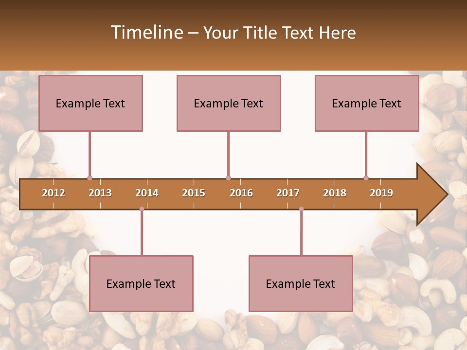 A Group Of Nuts On A White Background PowerPoint Template