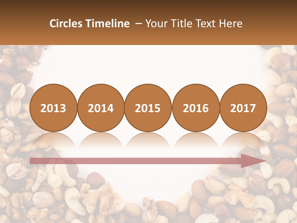 A Group Of Nuts On A White Background PowerPoint Template